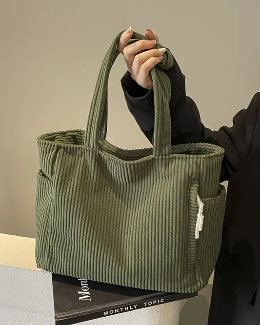 Tilda – Bolsa de Mano Acanalada con Detalle de Cuerda