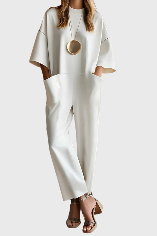 Claudia|Tuta Elegante a Maniche Corte