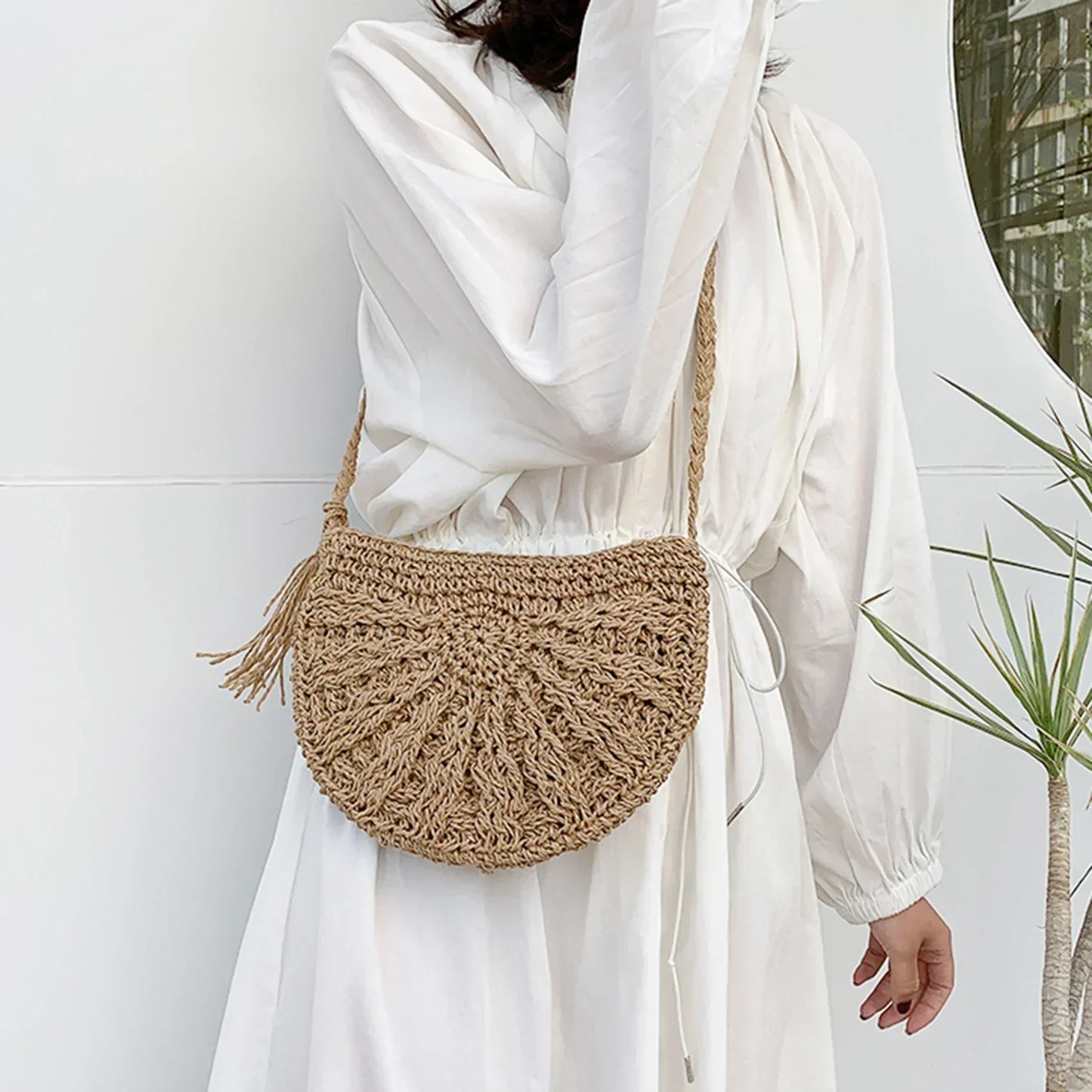 Eirinora | Bolsa de Hombro de Ganchillo en Estilo Bohemio